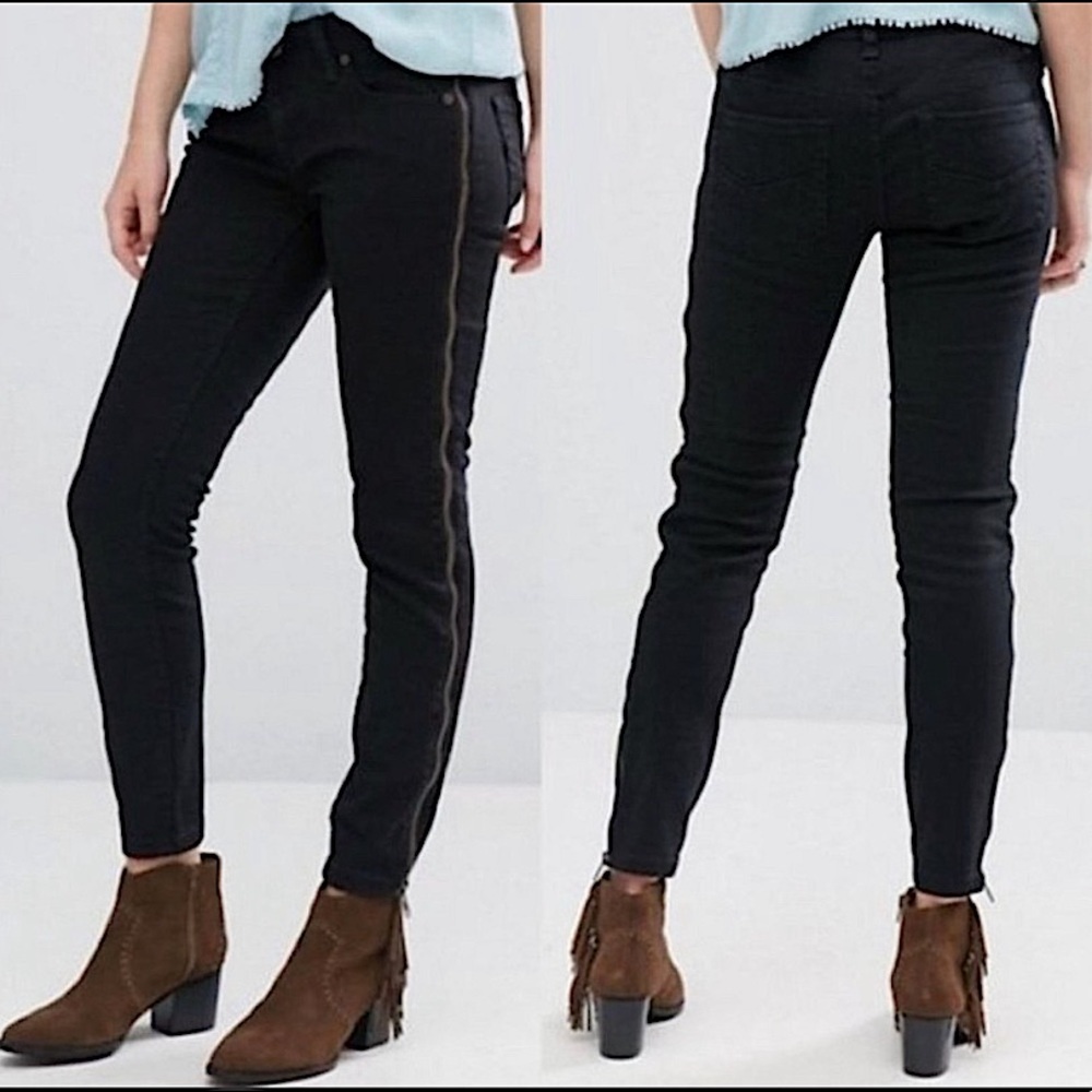 Free People Levon Full Side Zipper Skinny Jean Size 26 - Picture 3 of 15
